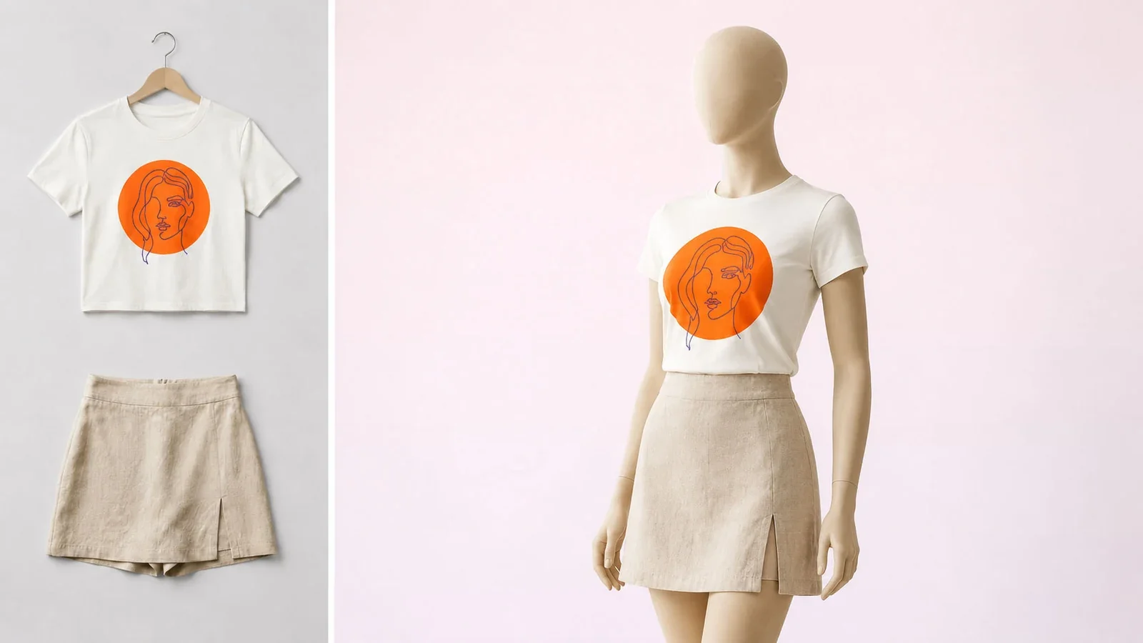 Garment on a mannequin dress form
