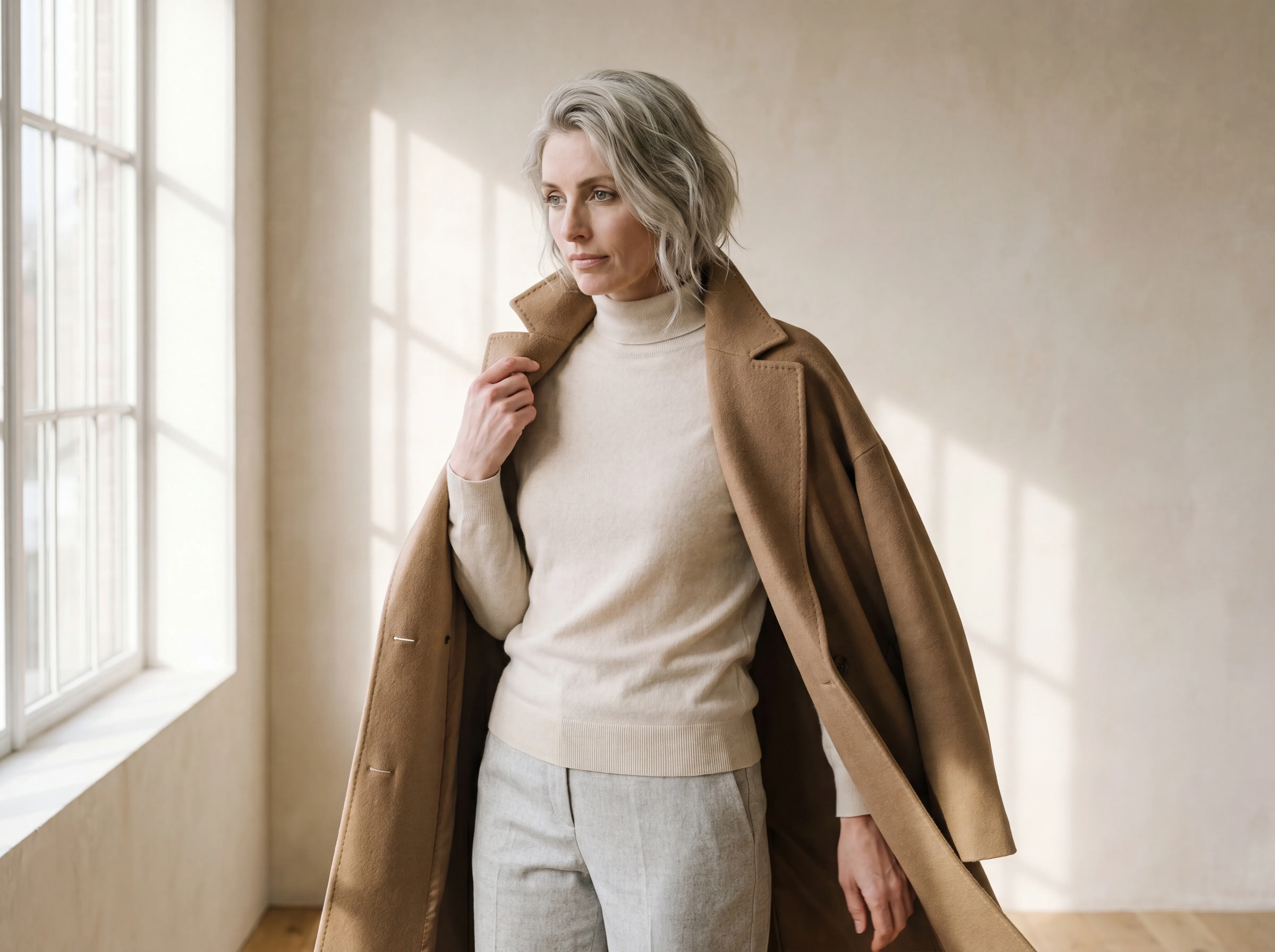 A model styled and directed in the studio